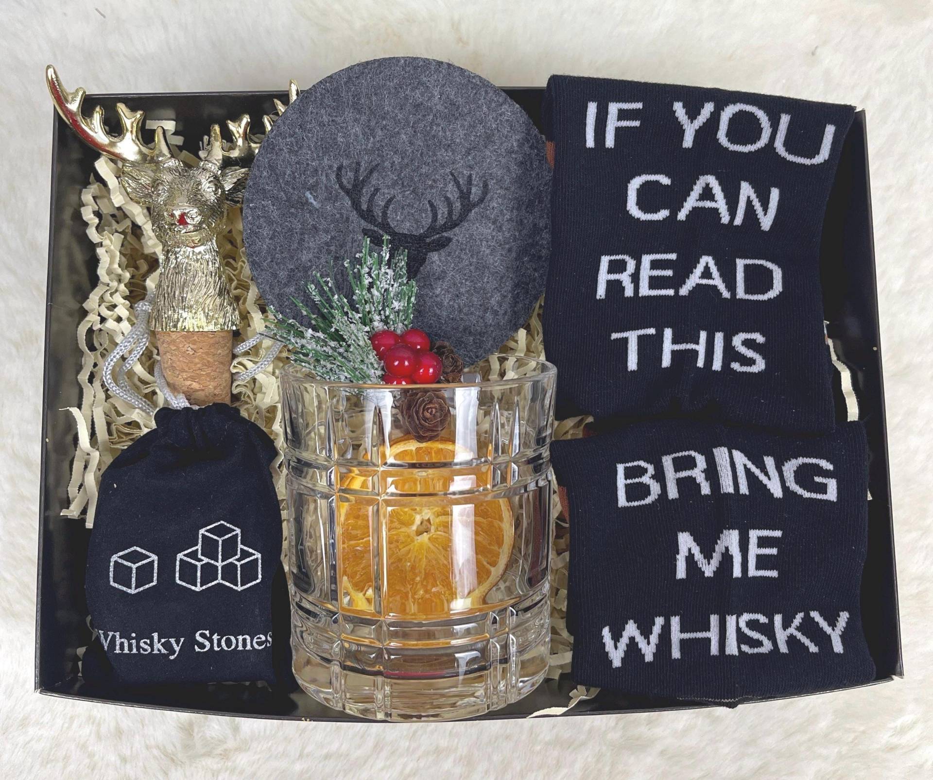 Whisky Weihnachtsgeschenk Für Männer, Geschenkkorb Mann, Geschenk Geschenkset Weihnachten, Winter von Etsy - DarDariBox
