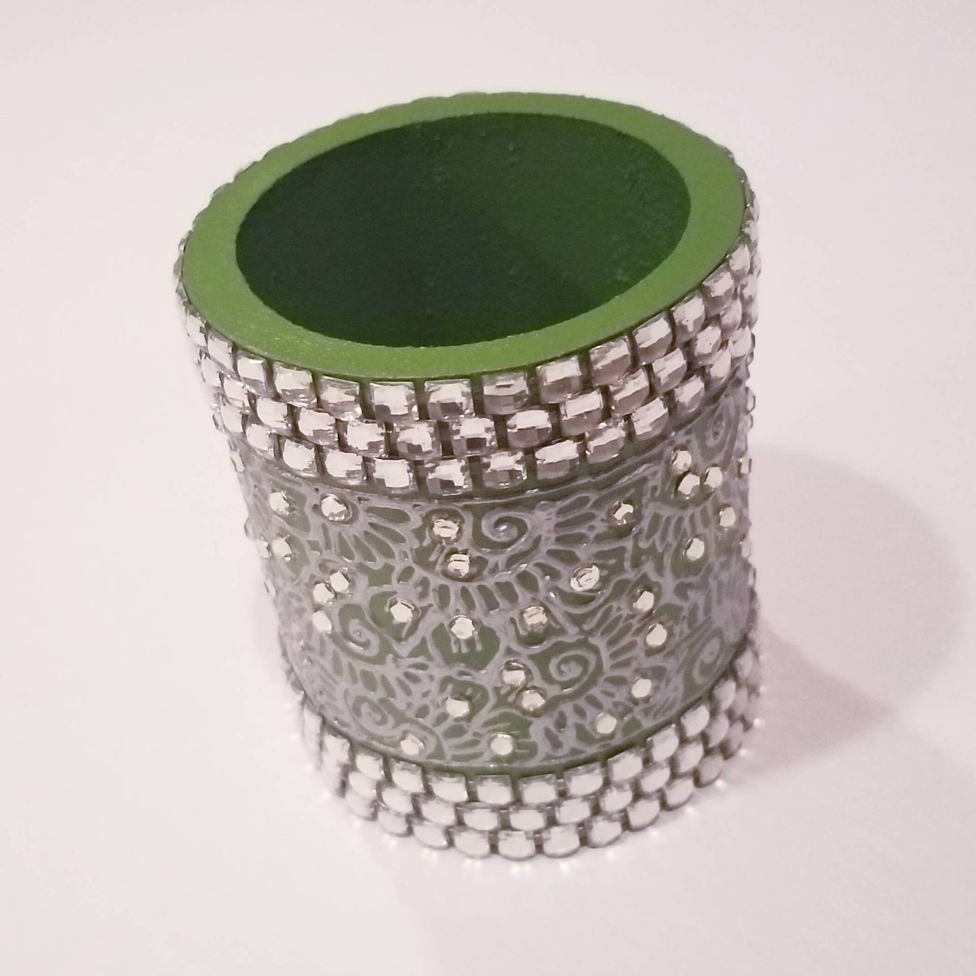 Pinselhalter, Make-Up Stationär, Pinselhalter Aus Holz, Henna Design, Mehndi, Grün, Silber, Einzigartiges Geschenk, Hochzeit, Geburtstag von Etsy - DarkRoseHenna