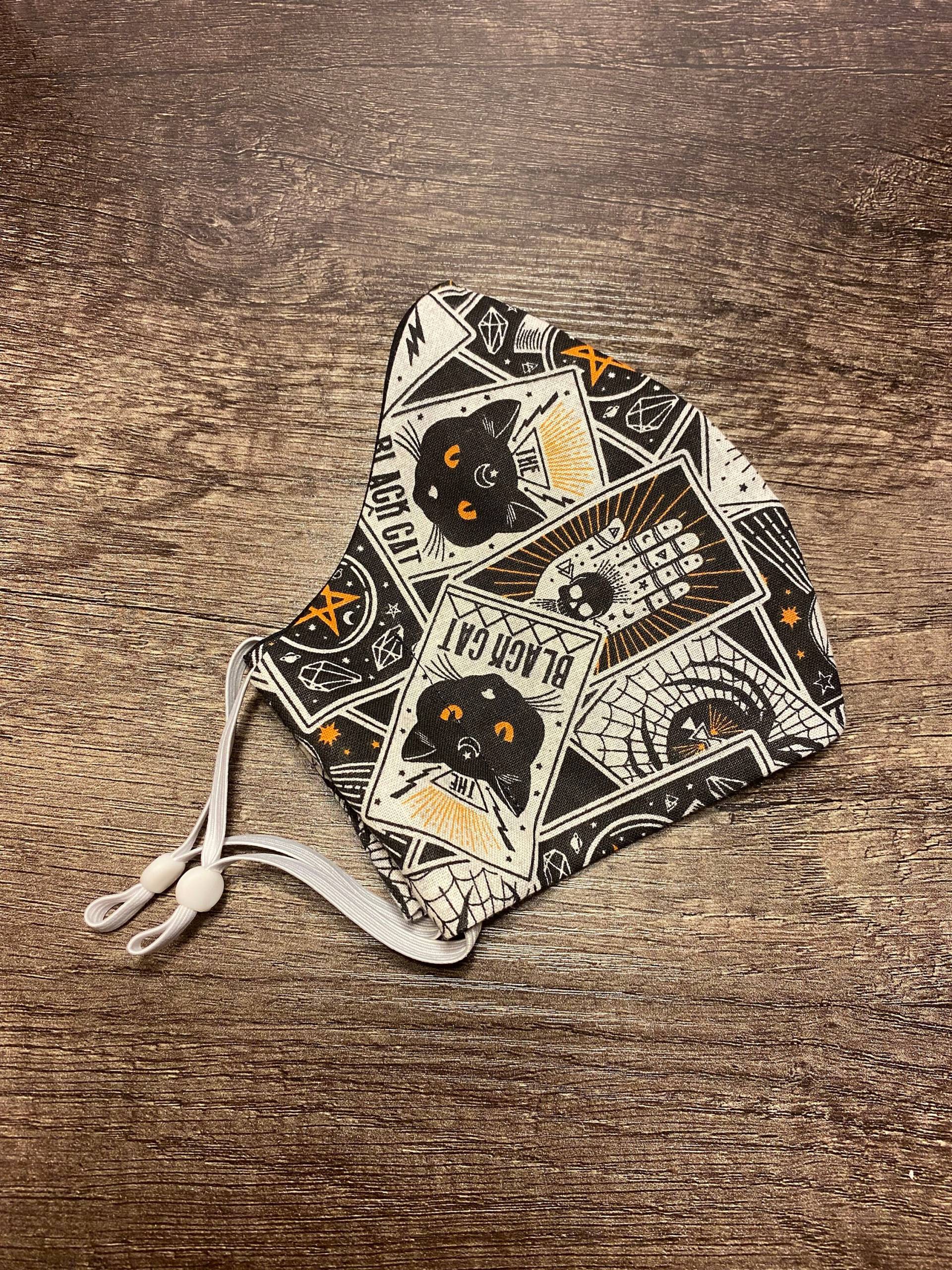 Verstellbare Schwarze Katze Tarot Karte Halloween Maske, Gruselig von Etsy - DarnCuteDesignsCo