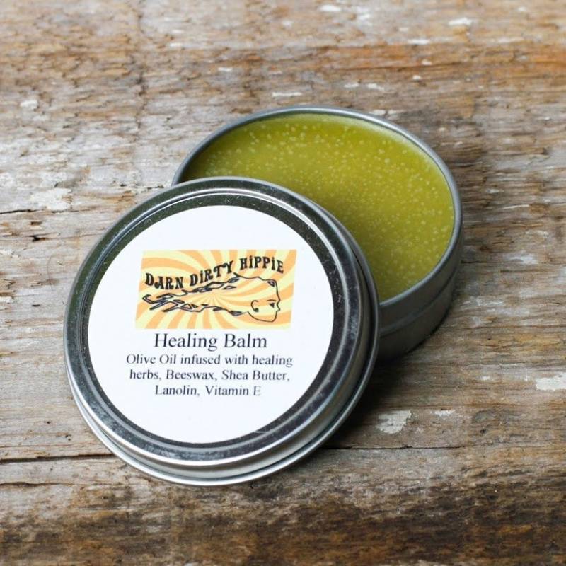 Heilendes Balsam 2 Oz. Blechdose | Kräuterheilkunde Natursalbe Natürliche Wundpflege Windelcreme von Etsy - DarnDirtyHippie
