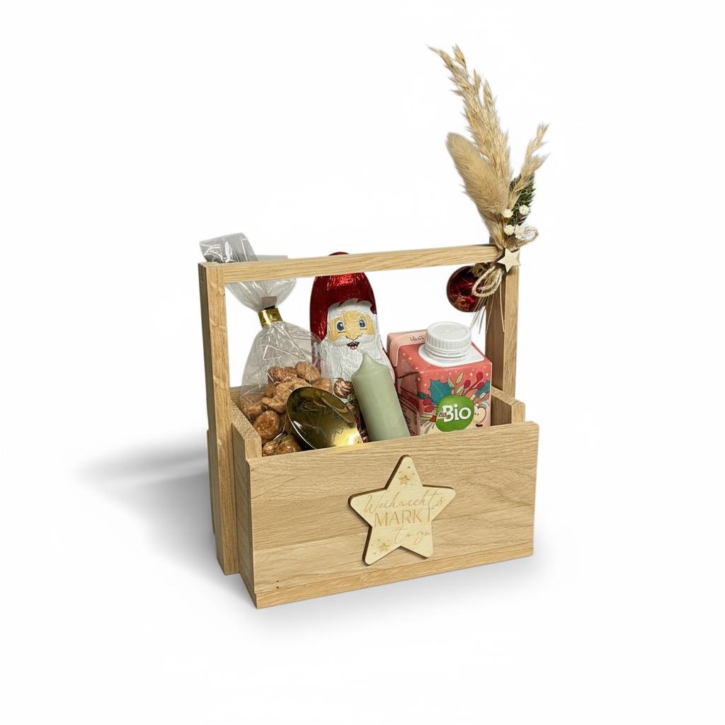 Holzkiste Weihnachtsmarkt-To-Go Mit Gravur & Stern, Geschenkset Weihnachten Kerze, Schokonikolaus, Punsch, Gebrannten Mandeln Holzkiste Weihnachtsmarkt-To-Go Mit Gravur & Stern, Geschenkset Weihnachten Kerze, Schokonikolaus, Punsch, Gebrannten Mandeln von Etsy - DasGlueckswerk