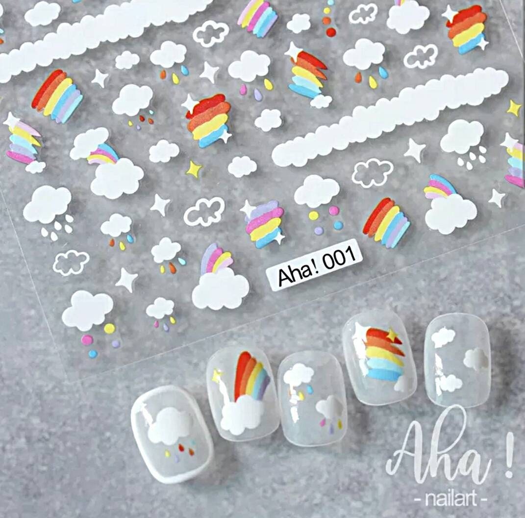 Nailart Sticker Regenbogen Nailart Sticker Regenbogen von Etsy - Decorsbellacreation