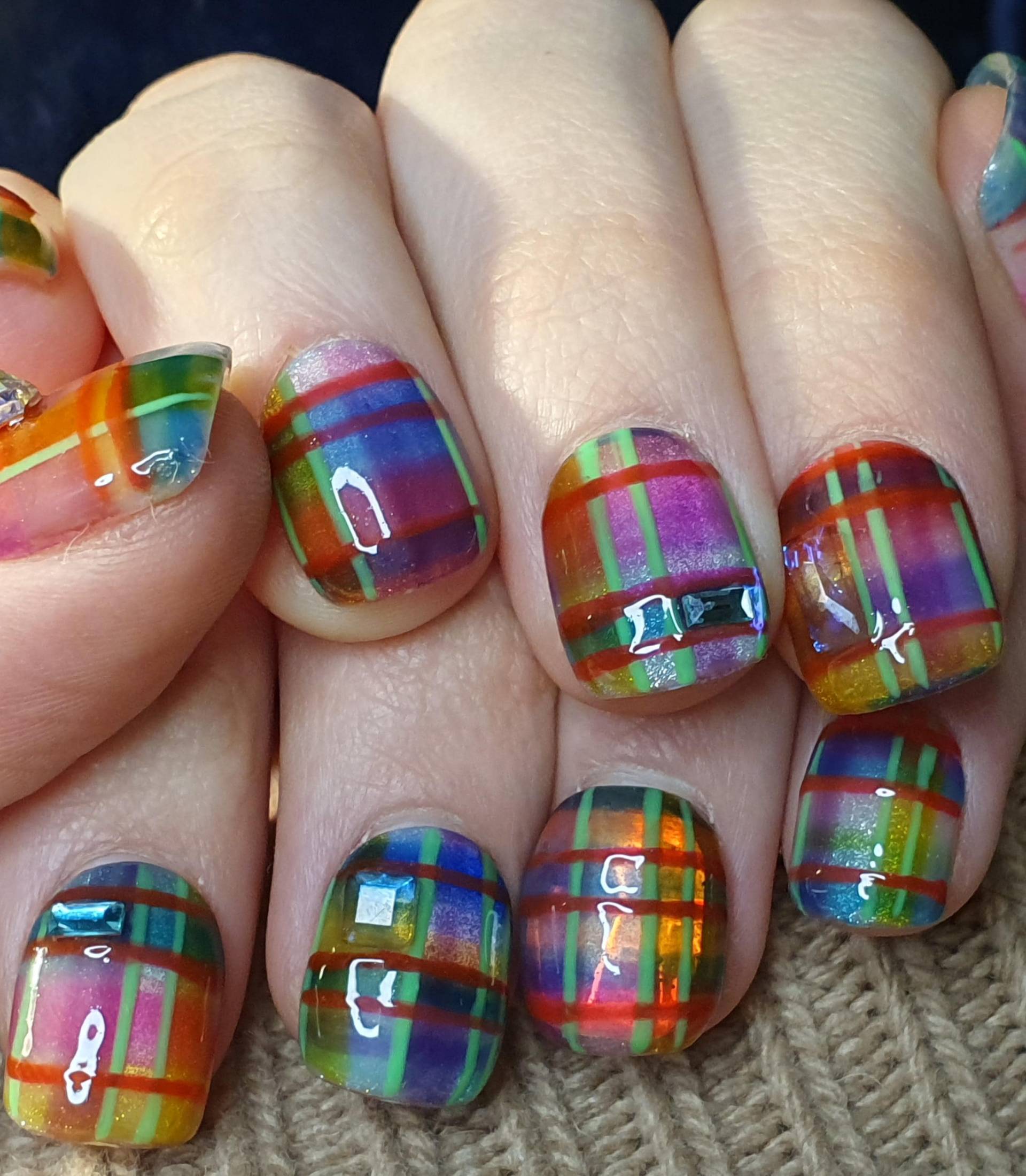 Pressons Regenbogen Auf Funkelndem Katzenauge. Kurzes Quadrat/ Oval von Etsy - DeeniasUniques