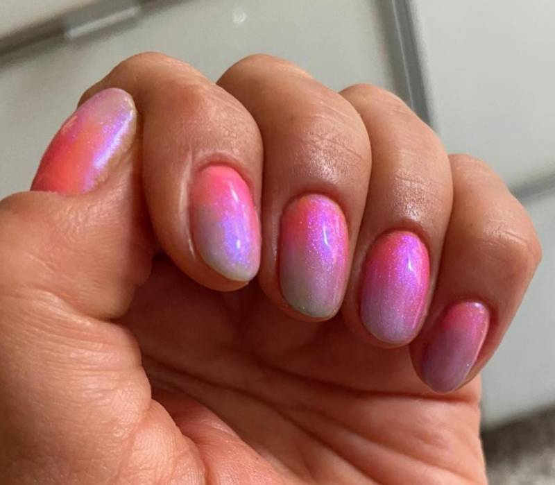 Pressons Uvresin Amulette Ohrringe Nägel Blau Glitter Regenbogen von Etsy - DeeniasUniques