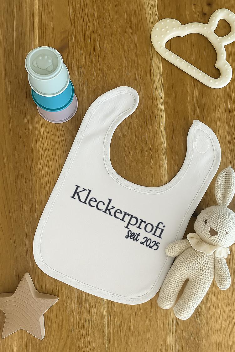 Babylätzchen - Lätzchen Mit Print Kleckerprofi- Geschenk Baby Geburt Personalisiert Individuell von Etsy - DeinWunschwerk
