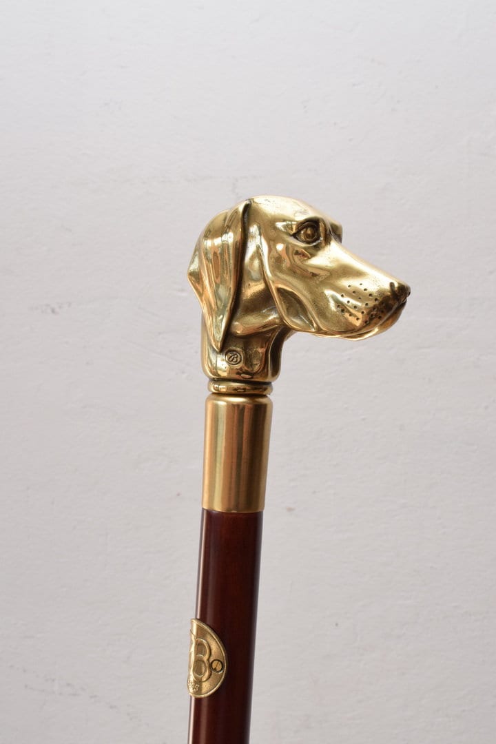 Einzigartiger Bronze Gehstock - Hund Holz Und Vergoldete Windhund Vintage Elegante Geschenkidee von Etsy - DekorStyle
