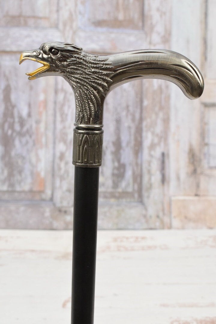 Gehstock Aluminium - Kopf Adler Geschenk Für Großvater Eleganter Massiver Geschenkidee Art Deco von Etsy - DekorStyle