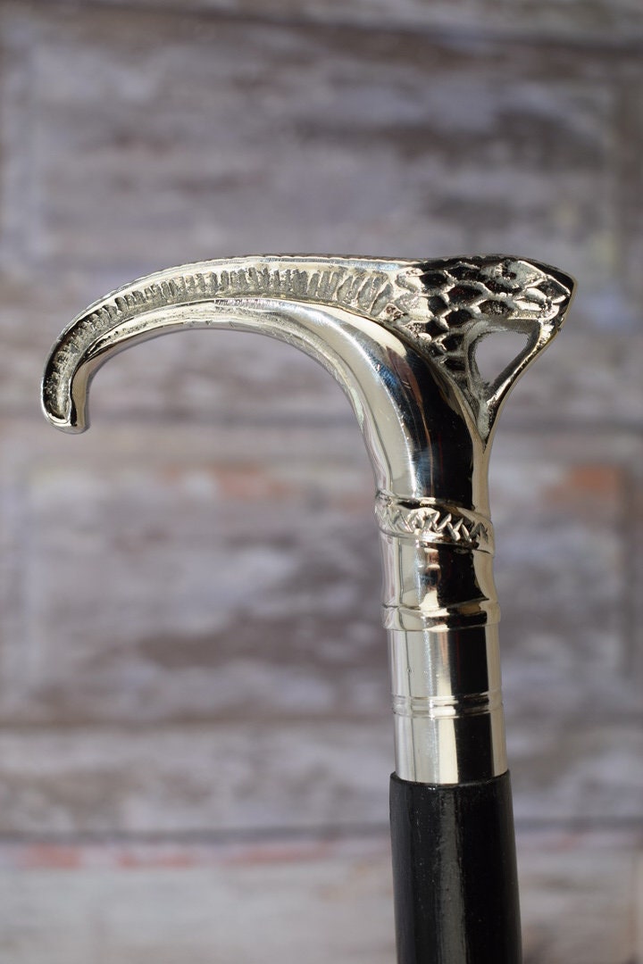 Silberner Messing Gehstock - Schlange Geschenk Für Großvater Vater Holzstock Handgefertigtes Geburtstag Schwarz Und Silber Silberner Messing Gehstock - Schlange Geschenk Für Großvater Vater Holzstock Handgefertigtes Geburtstag Schwarz Und Silber von Etsy - DekorStyle
