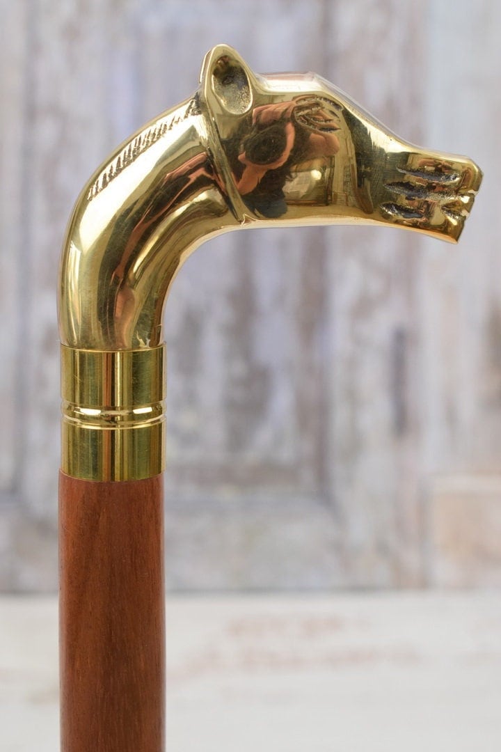 Messing Gehstock - Kopf Pferd Geschenk Für Großvater Vater Aluminium Kunstwerk von Etsy - DekorStyle