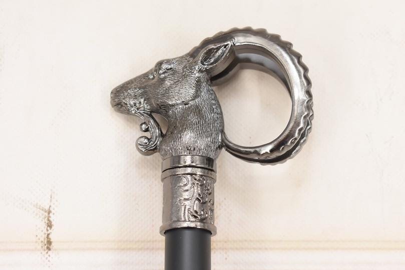 Messing Gehstock - Kopf Ziege Geschenk Für Großvater Vater Aluminium Messing Gehstock - Kopf Ziege Geschenk Für Großvater Vater Aluminium von Etsy - DekorStyle