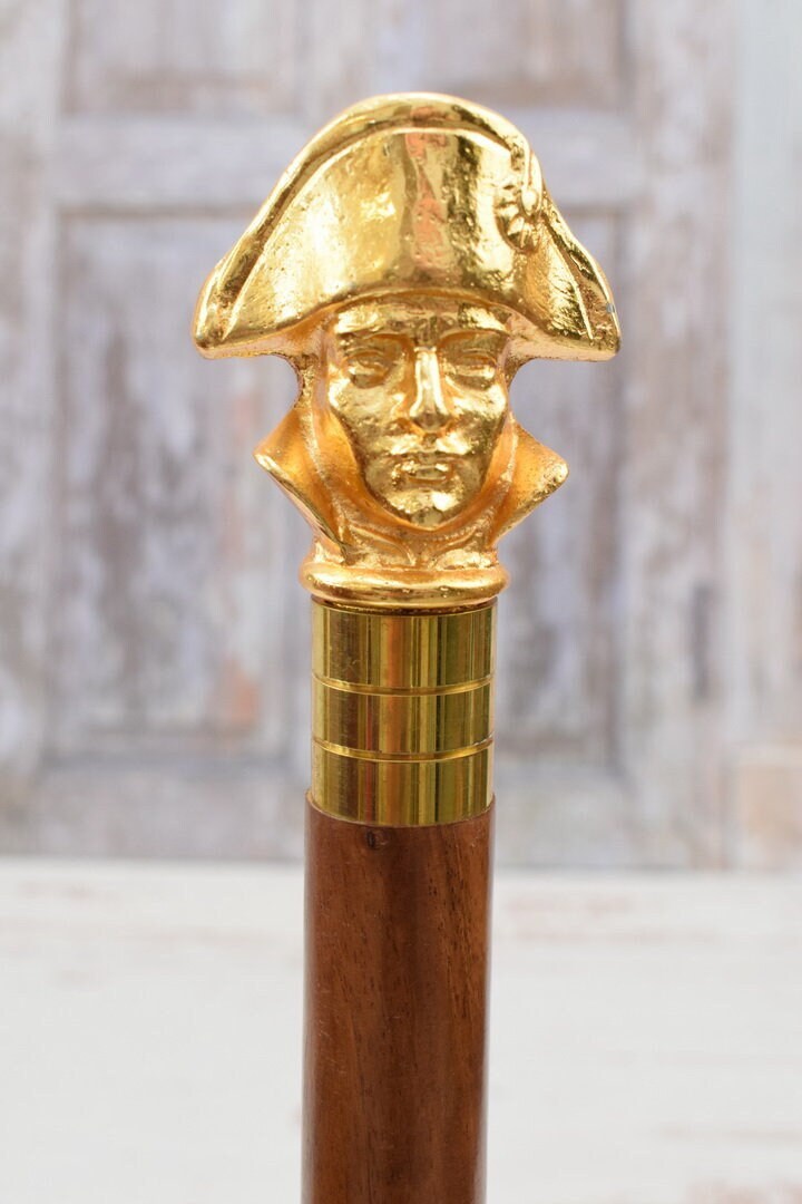 Napoleon Bonaparte Gehstock - Holz Und Messing Geschenk Für Großvater Vater Holzstock Art Deco von Etsy - DekorStyle