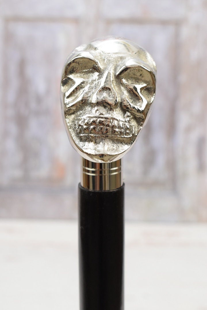 Schädel Gehstock - Halloween Geschenk Aus Holz Und Aluminium Tolles Holzstock Art Deco Stil Schädel Gehstock - Halloween Geschenk Aus Holz Und Aluminium Tolles Holzstock Art Deco Stil von Etsy - DekorStyle