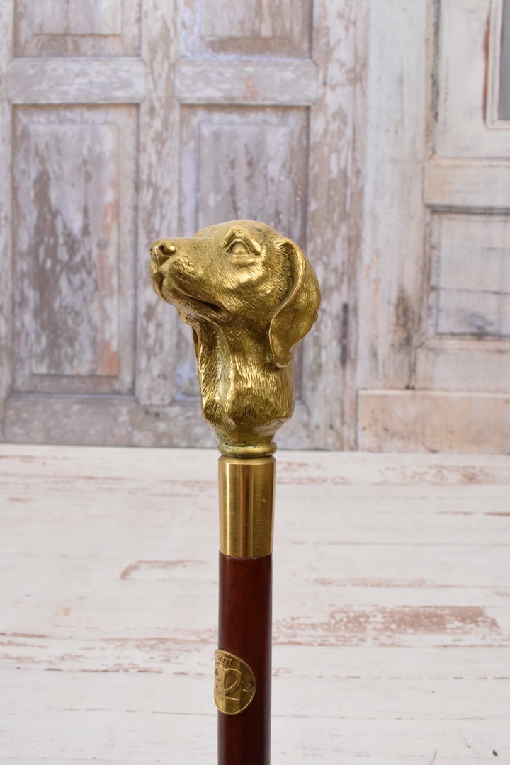 Vintage Greyhound Gehstock - Aus Vergoldeter Bronze von Etsy - DekorStyle