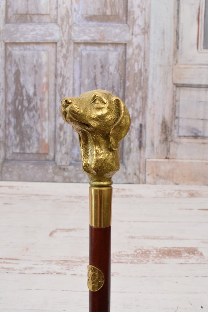 Vintage Greyhound Gehstock - Aus Vergoldeter Bronze Vintage Greyhound Gehstock - Aus Vergoldeter Bronze von Etsy - DekorStyle