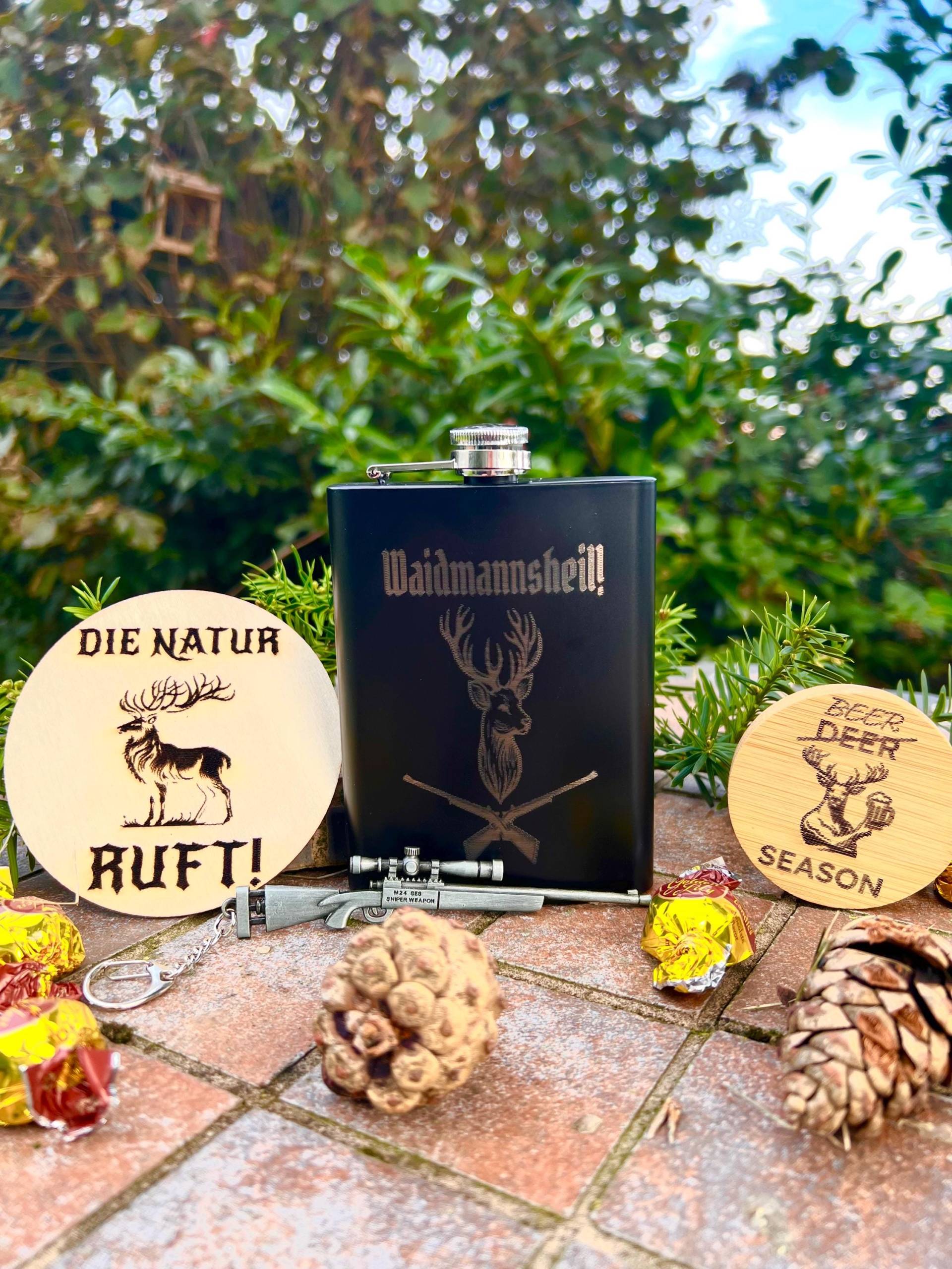 Flachmann Jäger Geschenk Hirsch Gravur Jagd Accessoire Männer Geschenkidee Outdoor Für Naturfreunde von Etsy - KHNatureDesign