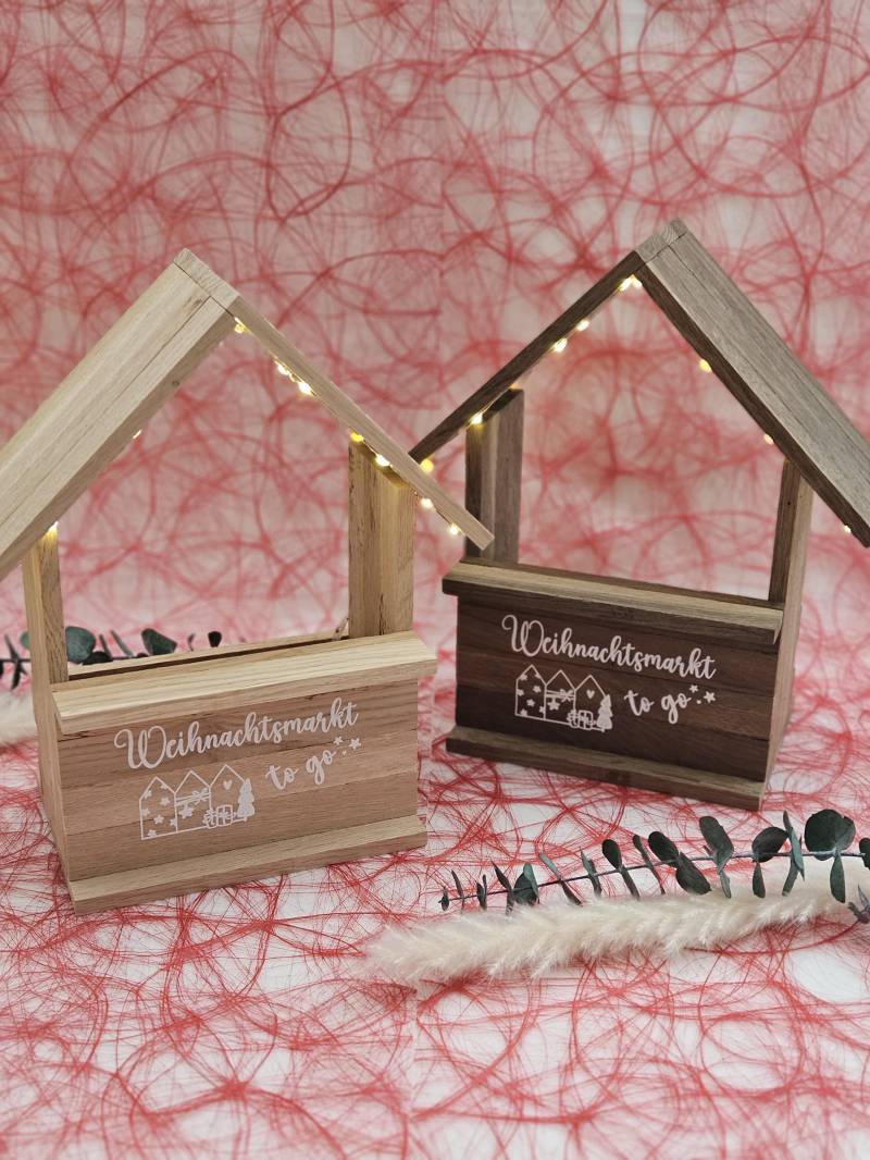 Weihnachtsgeschenk | Kl. Weihnachtsbude Weihnachtsmarkt To Go Aufmerksamkeit Zu Weihnachten Eiche von Etsy - Dekoschmiedin