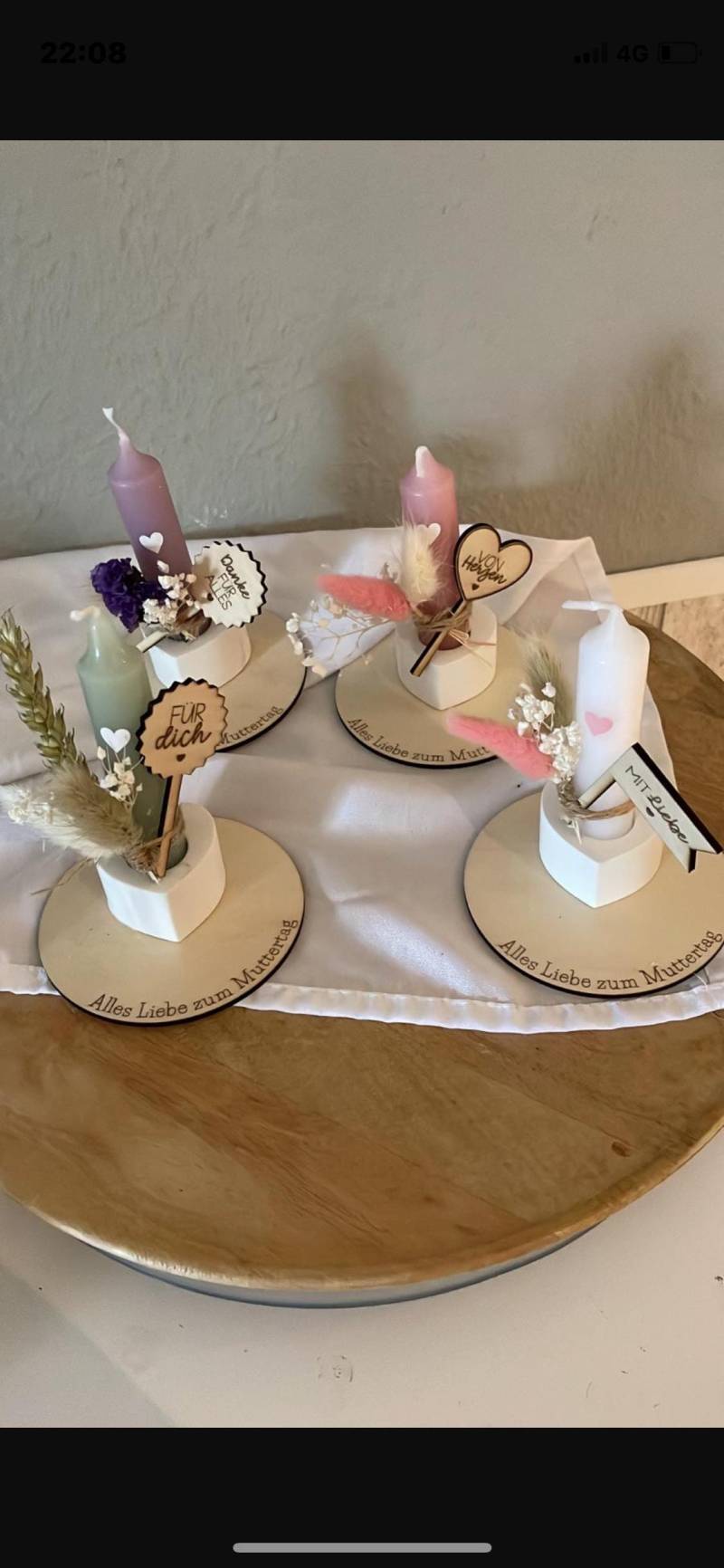 Kerzen Brettchen von Etsy - DekotraeumeDE