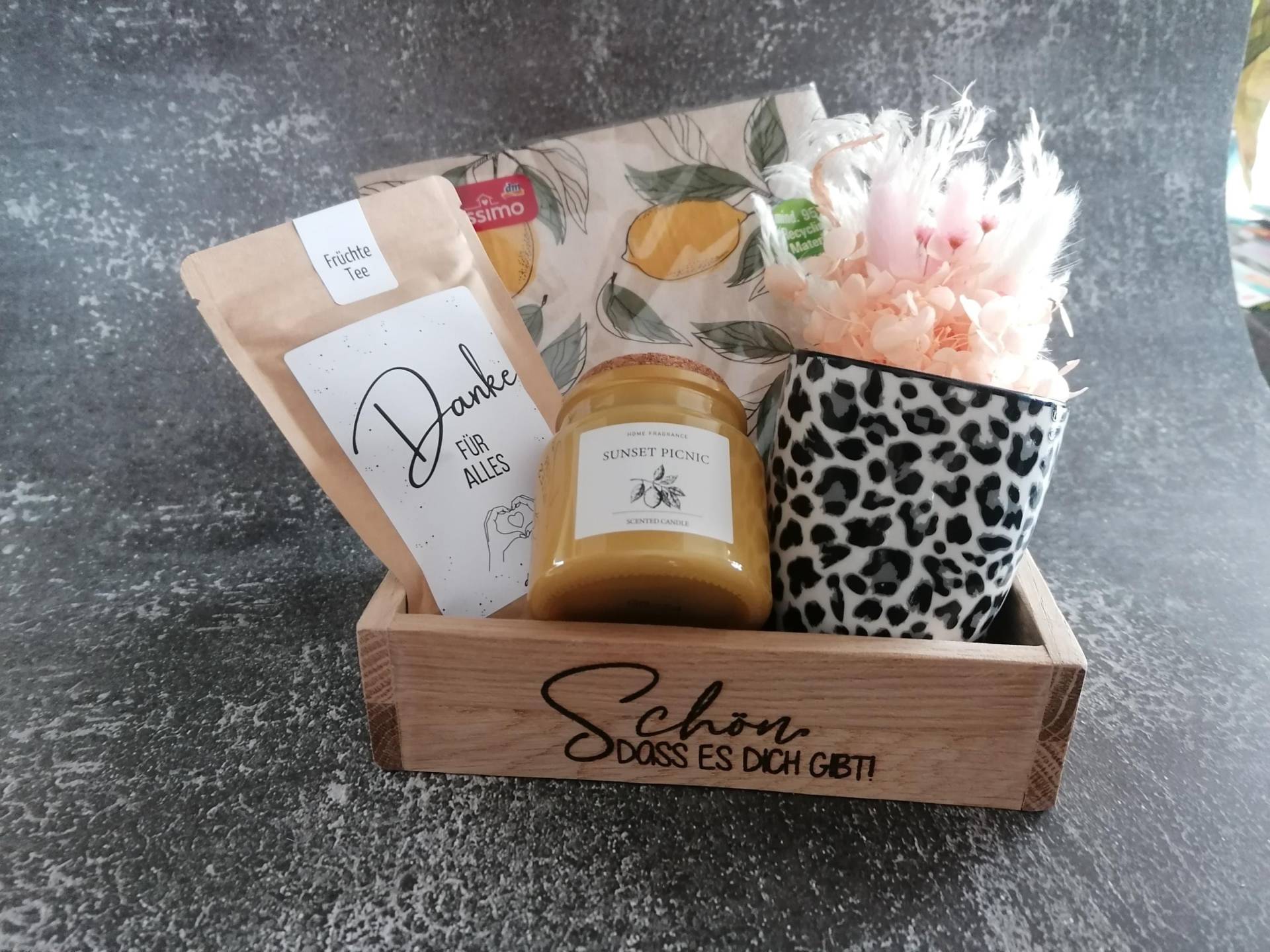 Geschenkeset Für Frauen, Geburtstag, Holzbox, Gelasert, Klötzchen, Leopard von Etsy - DekoundTrend