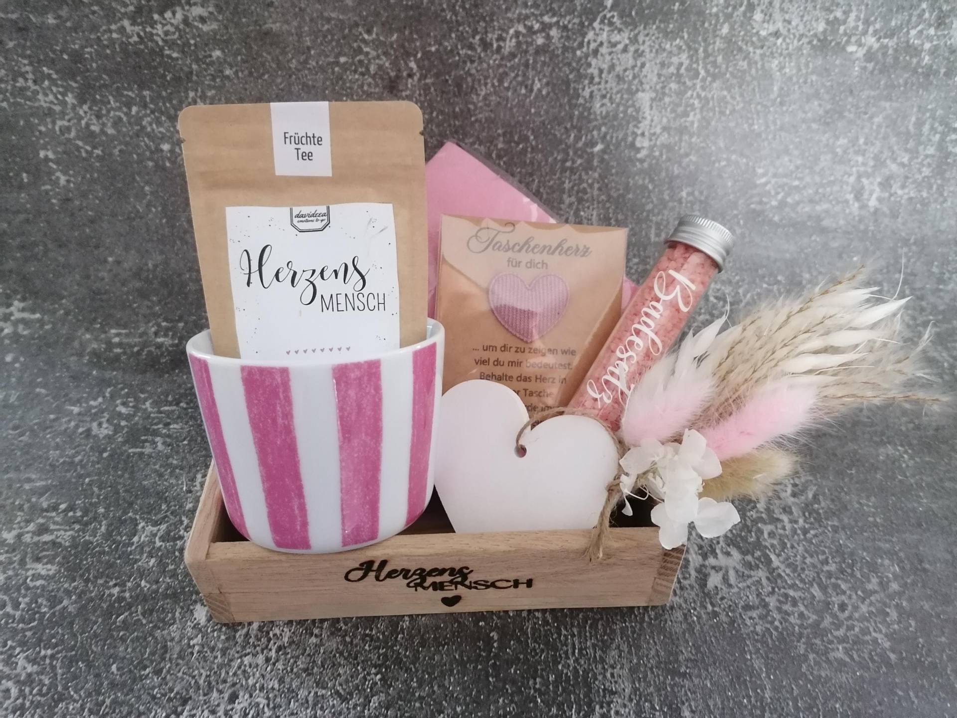 Geschenkeset Für Frauen, Geburtstag, Holzbox, Gelasert, Klötzchen von Etsy - DekoundTrend