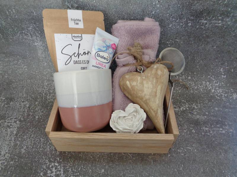 Geschenkset Für Frauen, Geburtstag, Wichteln Rosa Herzensmensch von Etsy - DekoundTrend