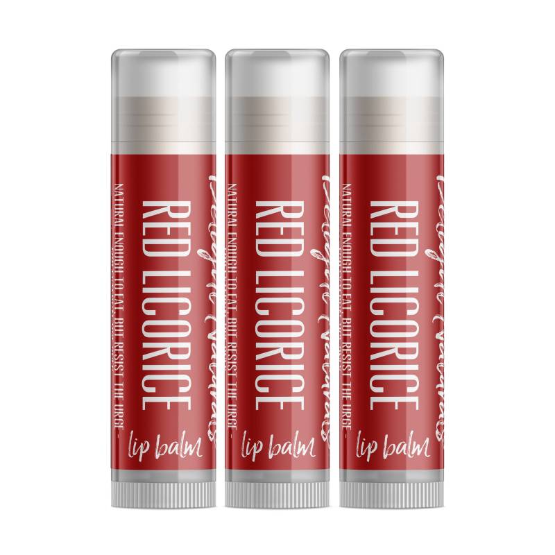 Delight Naturals Red Lakritz Lippenbalsam - Dreierpack von Etsy - DelightNaturals