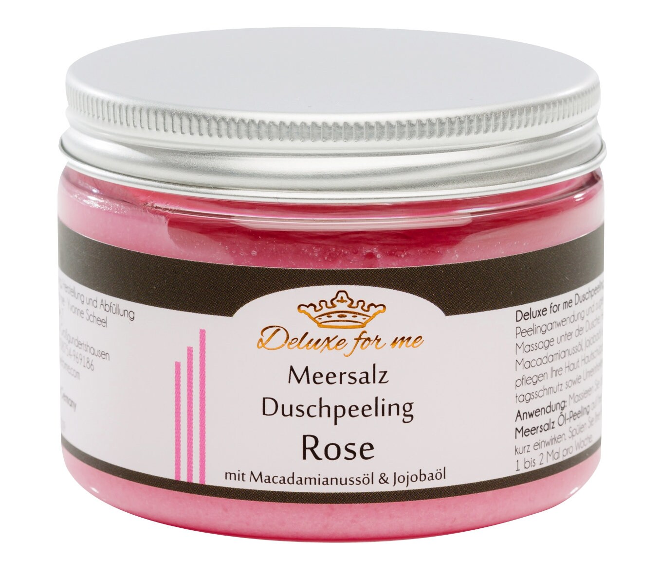 61.76Eur/1Kg Duschpeeling Rose Duschmousse Meersalz 61.76Eur/1Kg Duschpeeling Rose Duschmousse Meersalz von Etsy - Deluxeforme