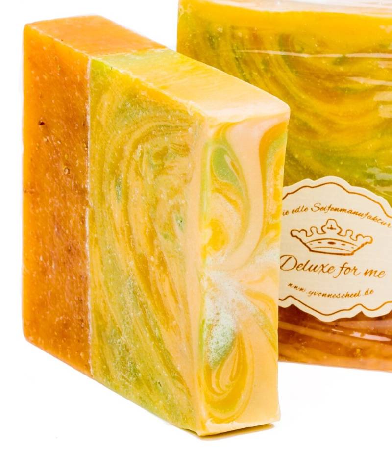 75.56Eur/1Kg Mango-Vanille Seife Mit Mandelpeeling 75.56Eur/1Kg Mango-Vanille Seife Mit Mandelpeeling von Etsy - Deluxeforme