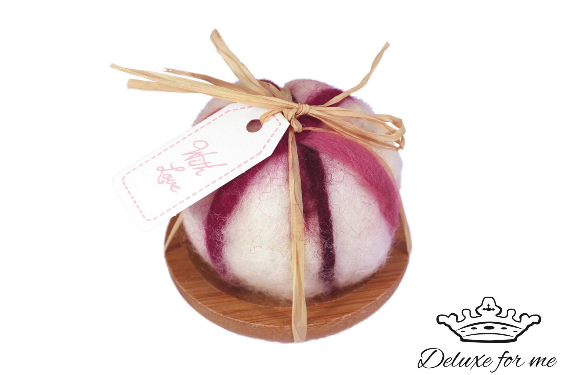 Filzseife Rose Mit Bambus Seifenschale Rund Filzseife Rose Mit Bambus Seifenschale Rund von Etsy - Deluxeforme
