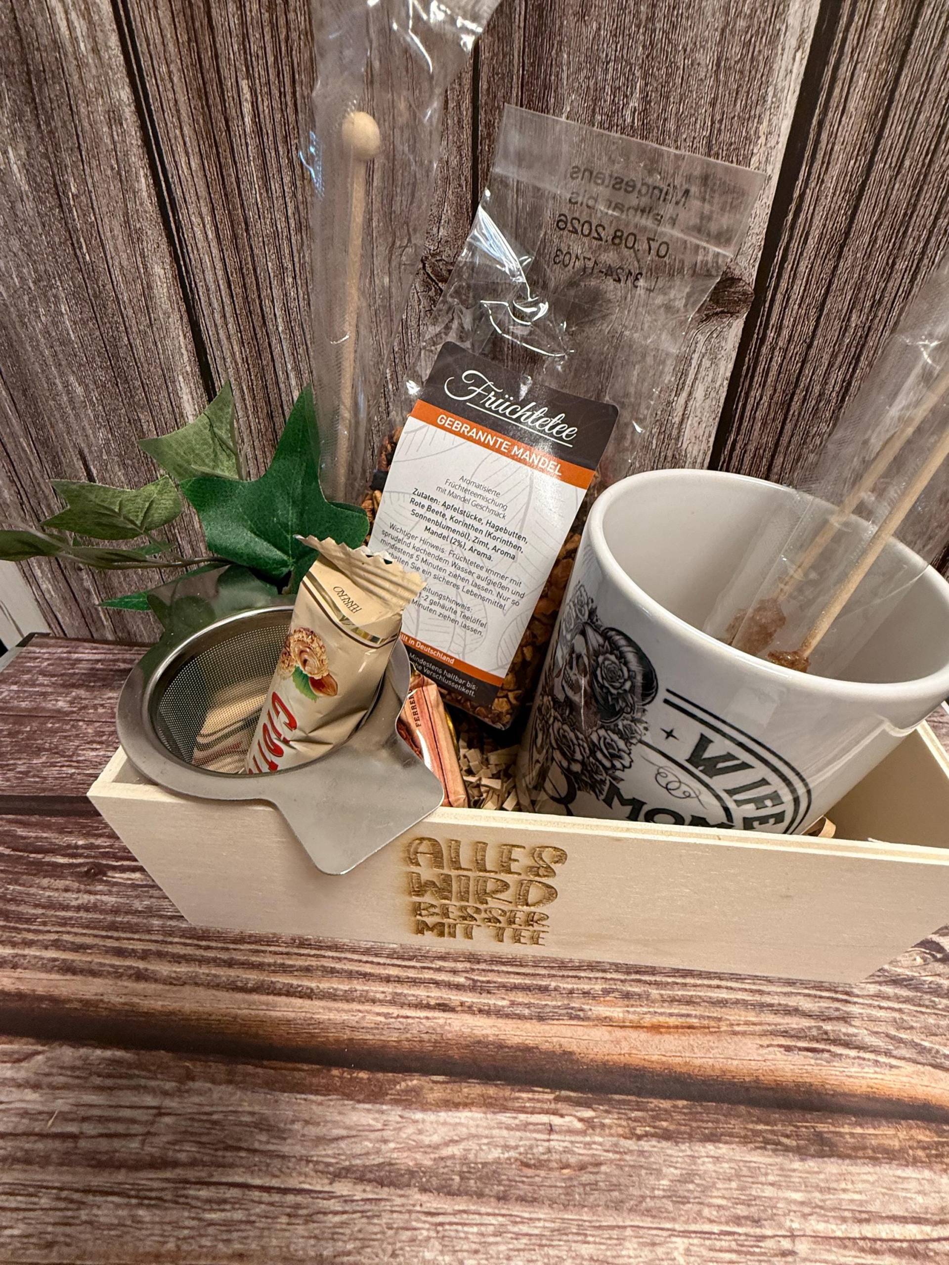 Entspannungsset Tee Inkl Tasse - Perfekt Für Alle Mädels, Die Eine Kleine Auszeit Benötigen | Alles Wird Besser Mit Tee von Etsy - DerKleineService