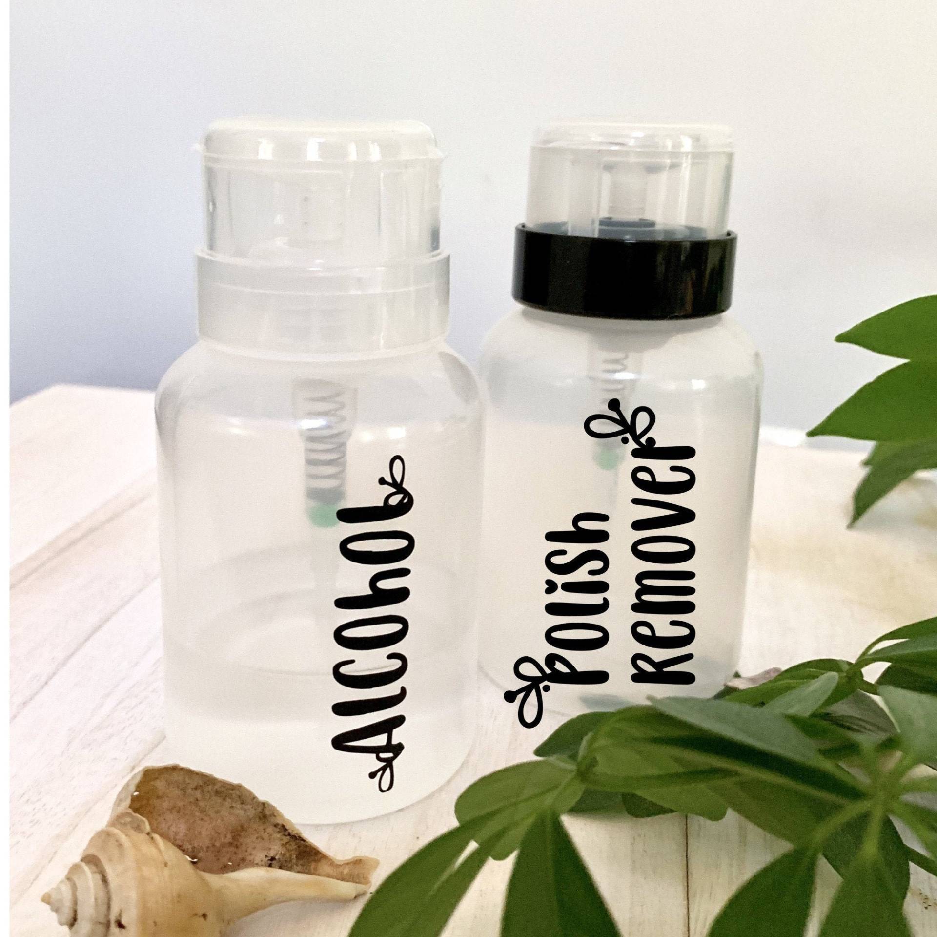 Pumpspender Flaschen-Set Alkohol, Politur-Entferner | 200 Ml Pumpspender Flaschen-Set Alkohol, Politur-Entferner | 200 Ml von Etsy - Design4lifeStore