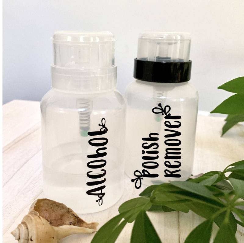 Pumpspender Flaschen-Set Alkohol, Politur-Entferner | 200 Ml von Etsy - Design4lifeStore