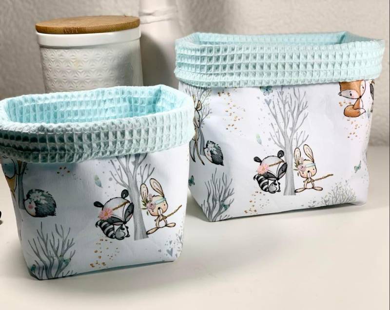 Waldfreunde Werkzeuge Mit Waffeleisen Zum Abziehen Von 3 Lagen. Groß - Aufbewahrungskörbchen/Kinderzimmer Windmühlen Handarbeit von Etsy - DesignBabyInsel