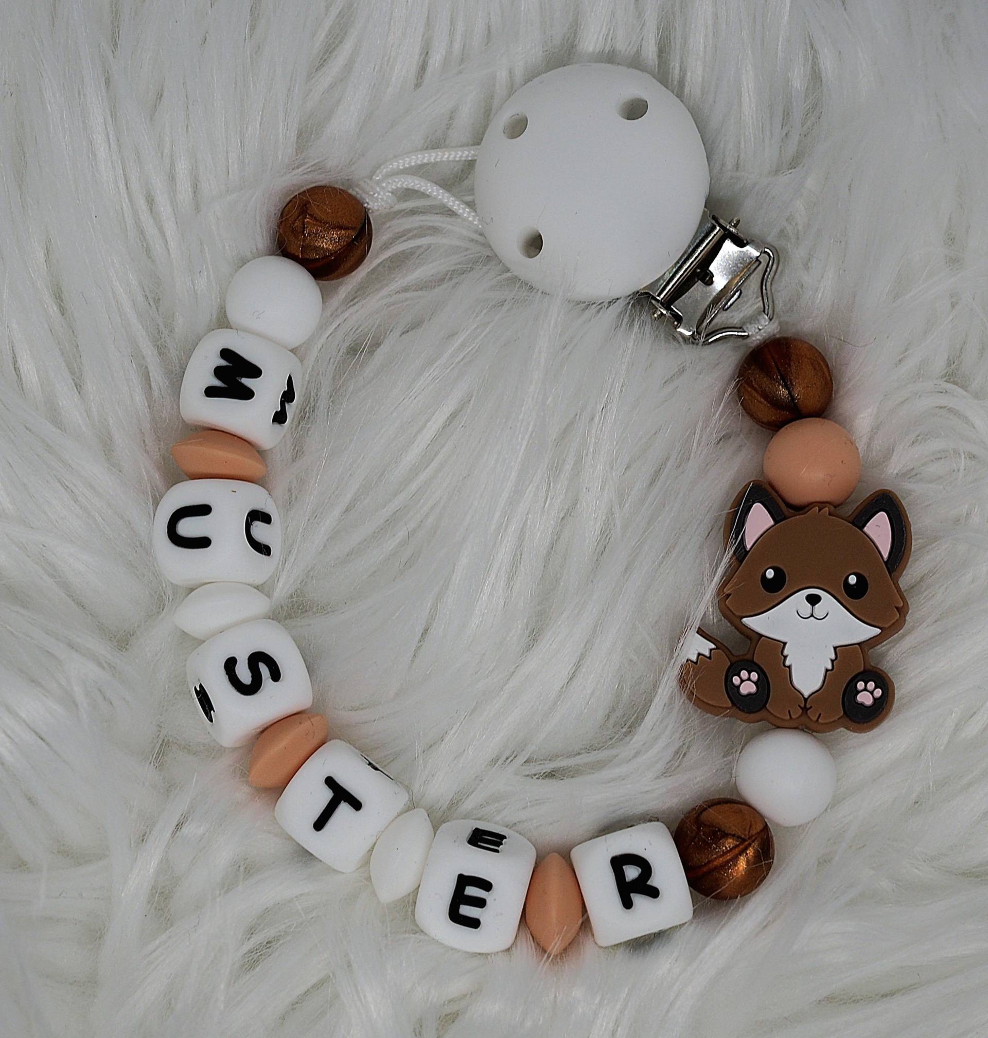 Schnullerkette Fuchs Mit Namen Schnullerkette Fuchs Mit Namen von Etsy - DesignDebi