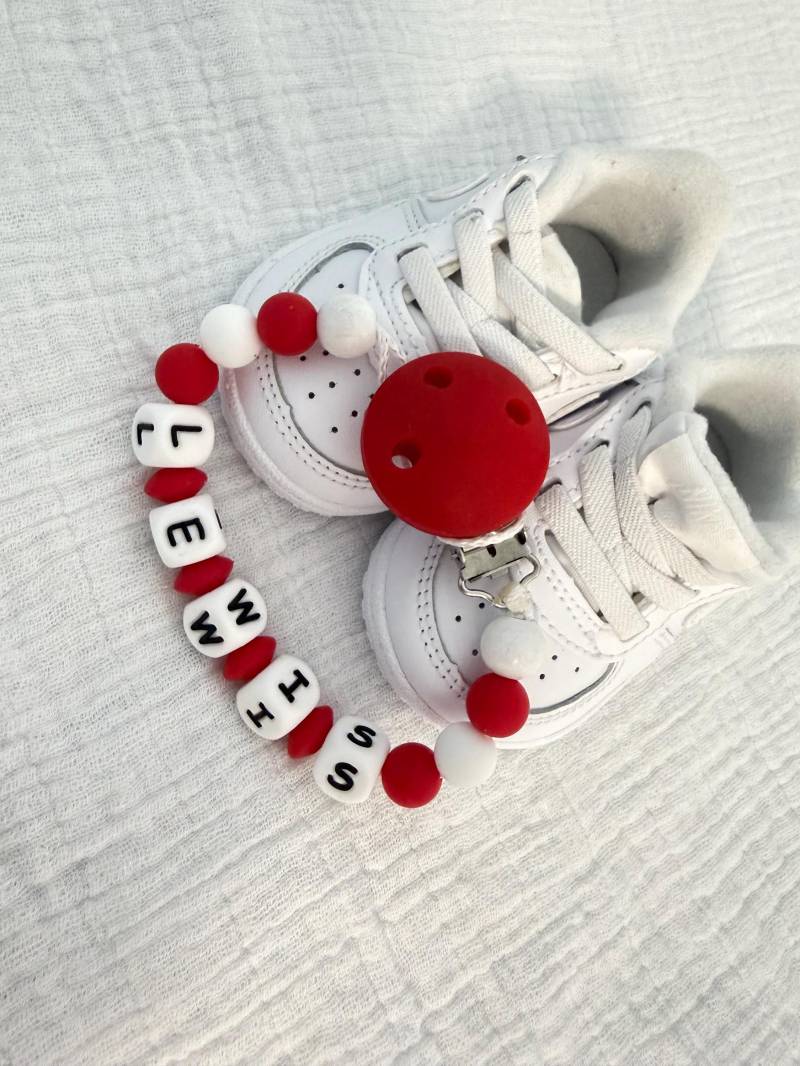 Einfache Schnullerkette Rot/Weiß | 1.fc Köln Personalisiert, Mit Namen in Verschiedenen Farben Einfache Schnullerkette Rot/Weiß | 1.fc Köln Personalisiert, Mit Namen in Verschiedenen Farben von Etsy - DesignbyLeaDE