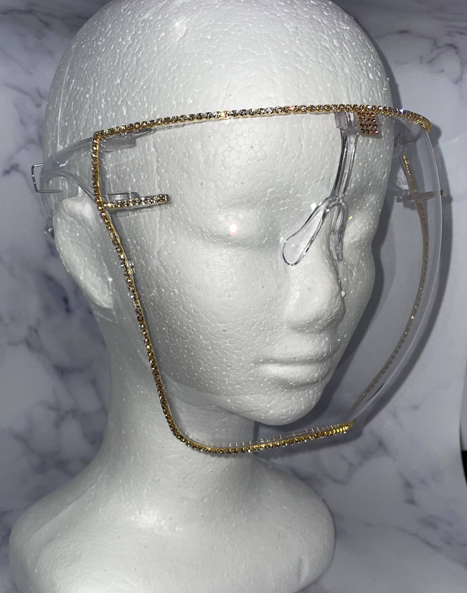 Gesichtsschutz | Gold Bling Schild Hübscher Glam Shield Astro-Schild Klarer Antibeschlag von Etsy - DesignsByJMoB