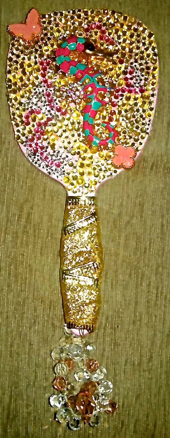 Seepferdchen "N Schmetterlinge Bling Kid Handspiegel von Etsy - DesignsbyLWhite