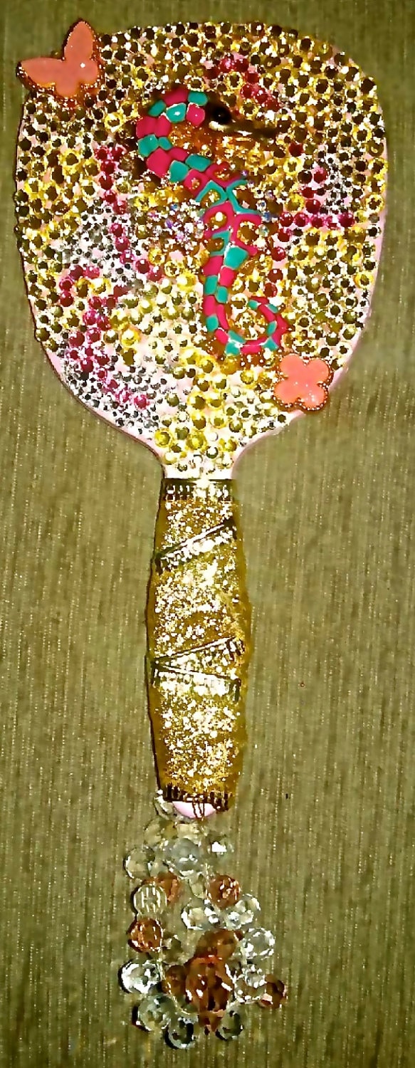 Seepferdchen "N Schmetterlinge Bling Kid Handspiegel von Etsy - DesignsbyLWhite