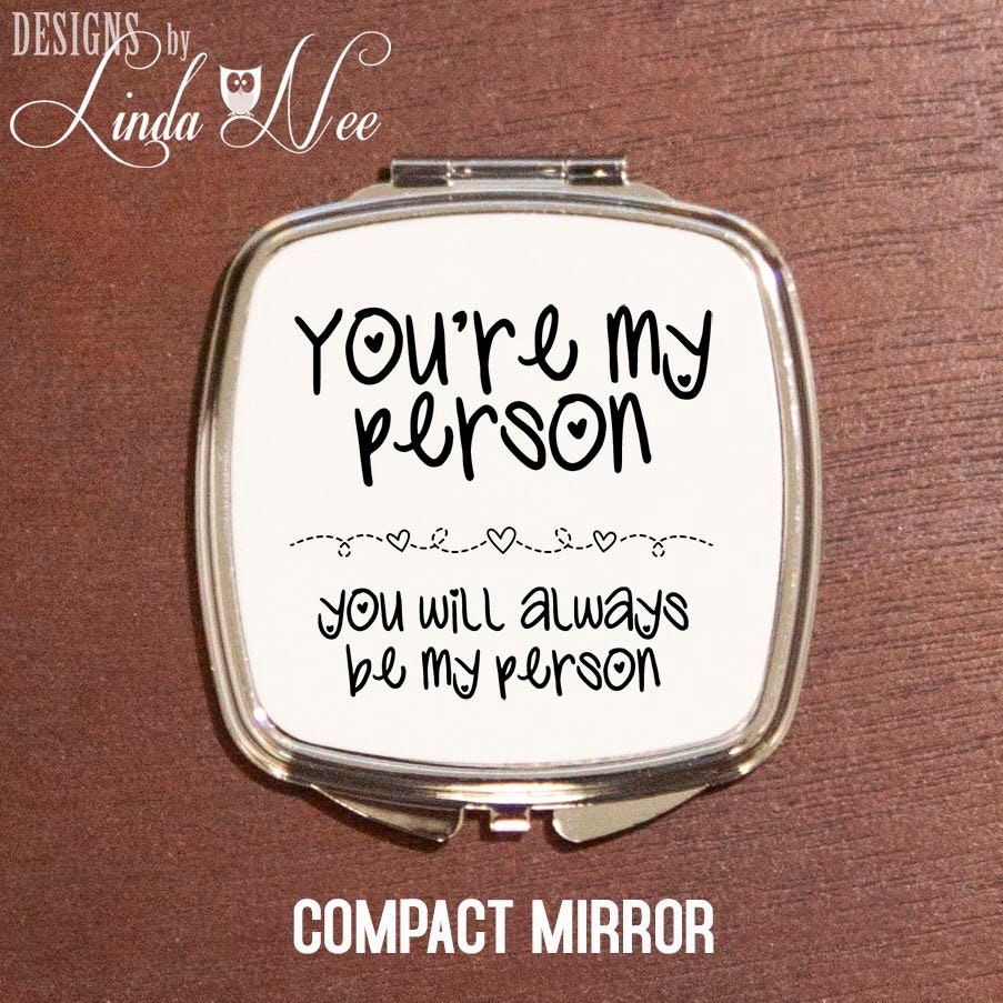 Du Bist Meine Person Immer Taschenspiegel, Grey's Anatomy Tv-Serie Schminkspiegel Braut Xph2 von Etsy - DesignsbyLindaNeeToo