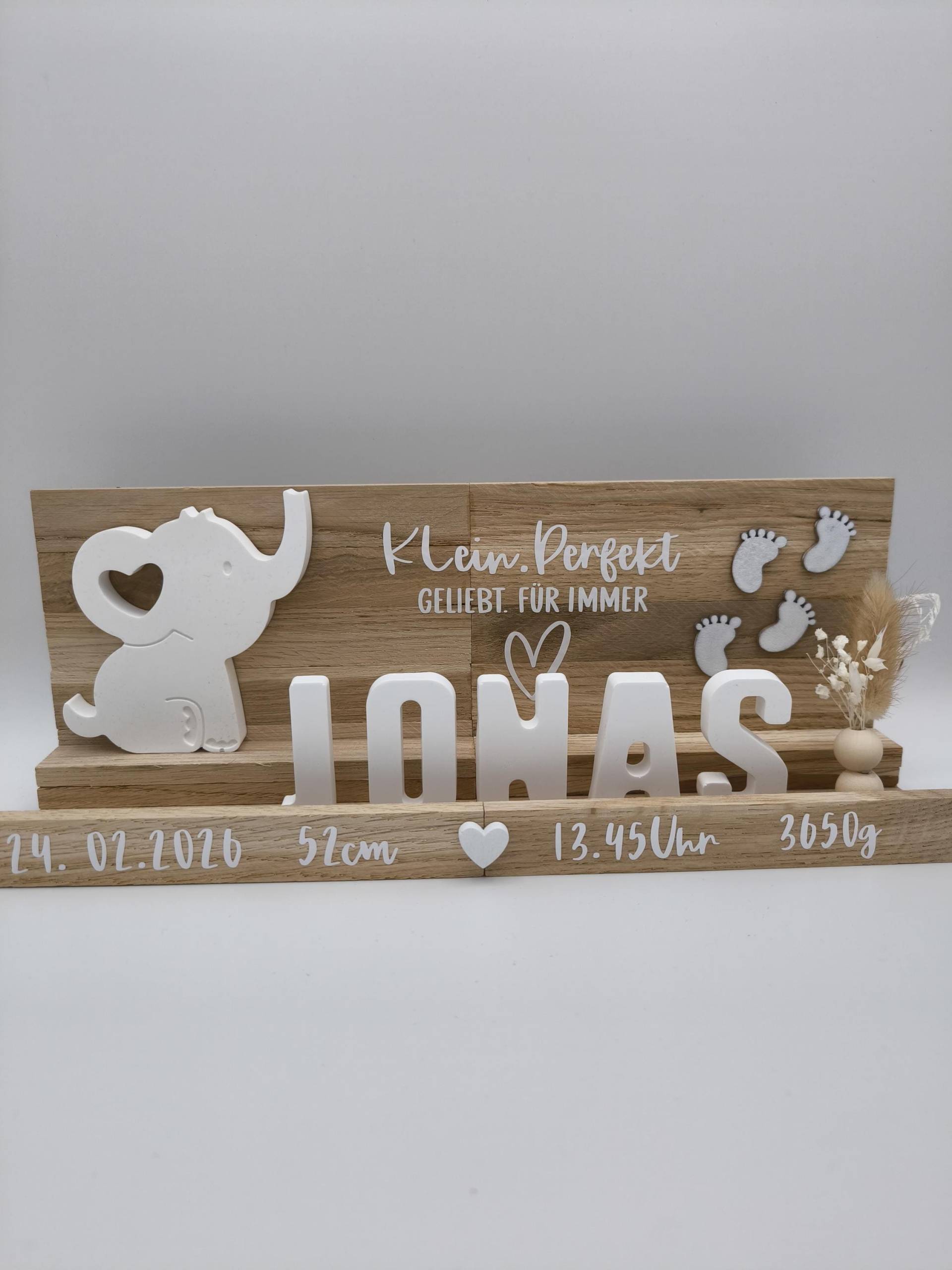 Babygeburtsgeschenk Elephant Alpaka Mit Geburtsdaten Und Namen Zur Dekoration von Etsy - Detailverzaubert