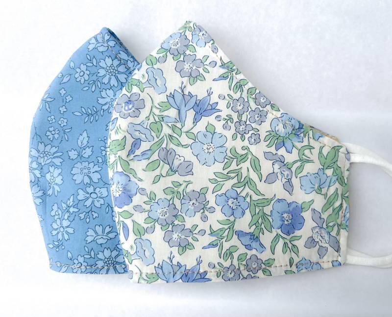 Liberty London Print Gesichtsmaske, Gesichtsbedeckung, 2-Lagige, Einstellbare Maske, Atmungsaktive Maske von Etsy - DiarysDesign