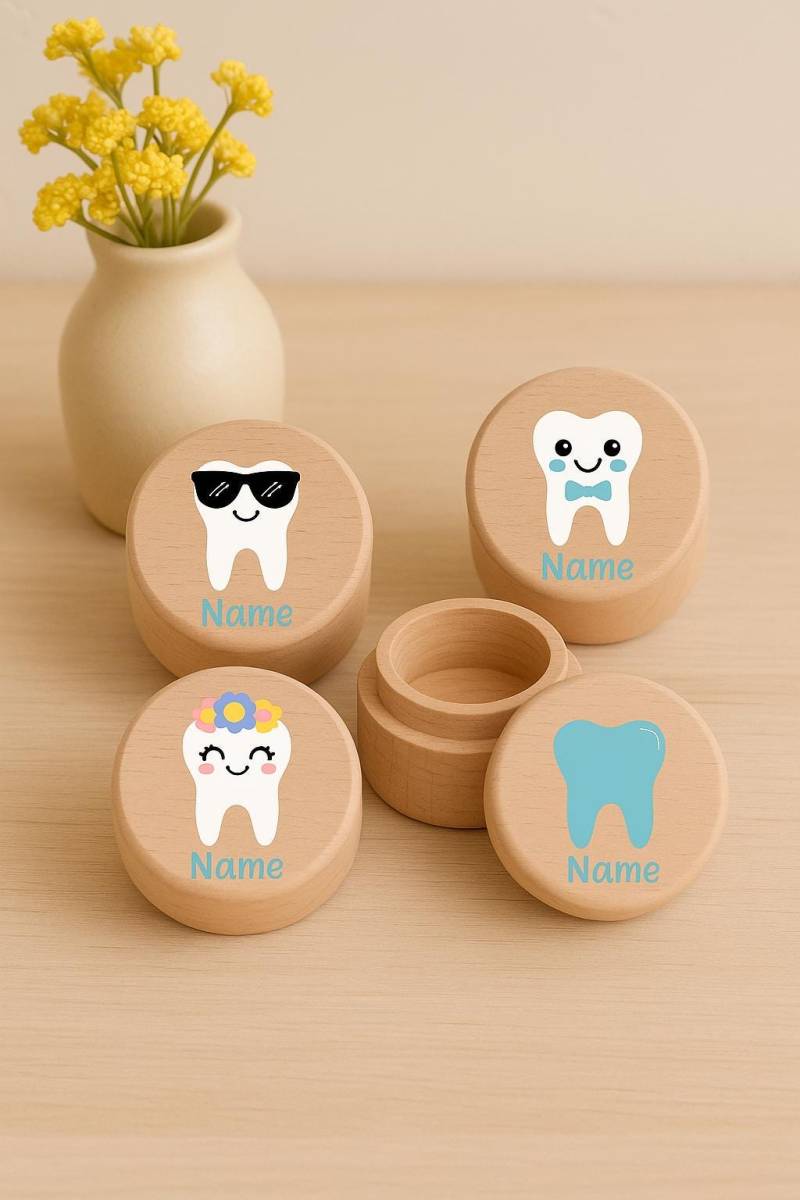 Personalisierte Baby Zahnfee Box - Individuelles Holztablett Für Babyzähne, Geschenk Zum 1 von Etsy - DiasGiftLab