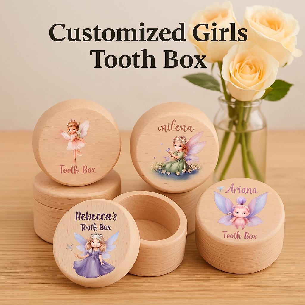Personalisierte Zahnfee-Box Für Mädchen Graviertes Holzandenken von Etsy - DiasGiftLab