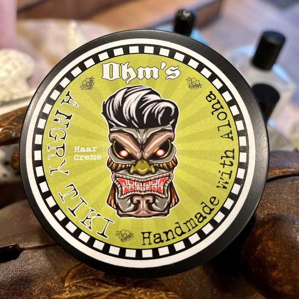 Ohms "Angry Tiki" Haarcreme - Für Einen Leichten Halt Und Toller Textur von Etsy - DieBarbierstube