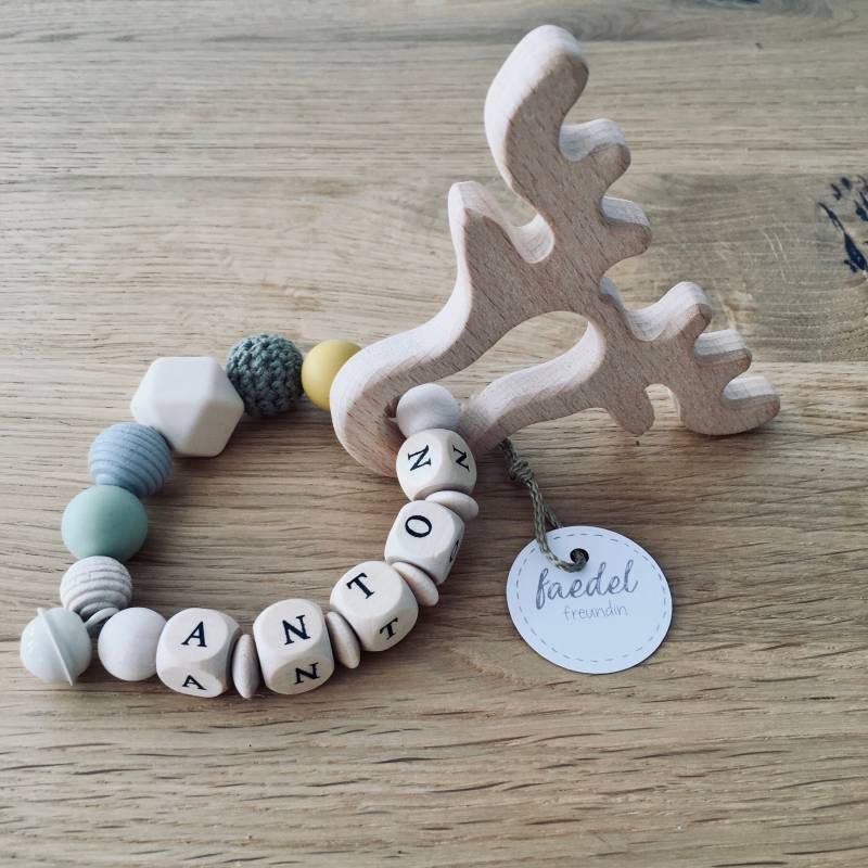 Greifling Mit Namen „Bohemian Elch" | Neutral von Etsy - DieFaedelfreundin