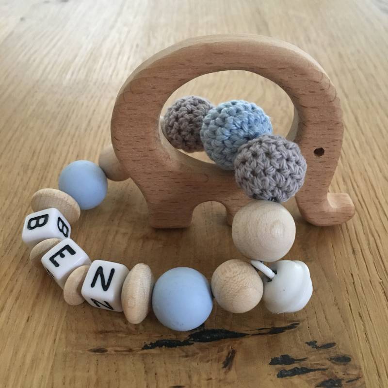 Greifling Mit Namen "Elefant Unter Blauem Himmel" von Etsy - DieFaedelfreundin