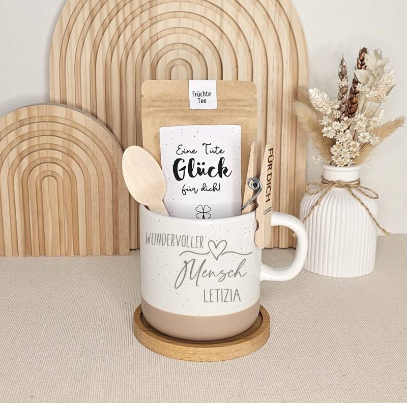 Tasse Geschenkset Mit Kaffeetasse Wundervoller Mensch Tee Kaffee Heiße Schokolade Herz Geschenk Set von Etsy - DieFarbkleckserei123