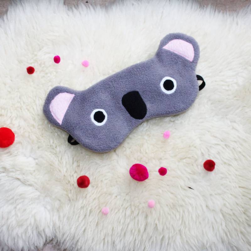Schlafmaske, Schlafbrille Koala Aus Fleece Junge Frauen Männer Mädchen Reisemaske Augenmaske Augenbinde von Etsy - DieSchnukkis