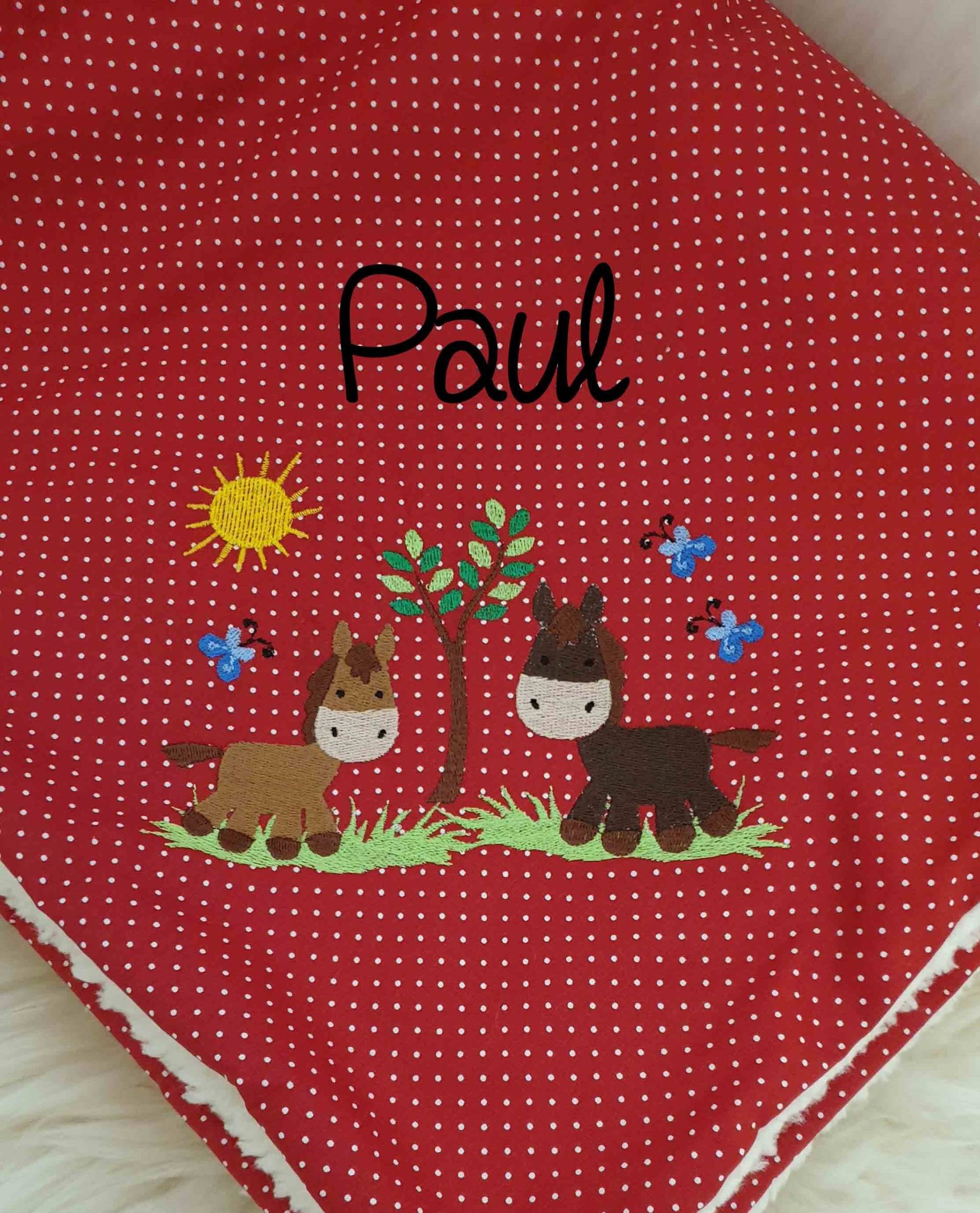 Babydecke Decke Kuscheldecke 2 Pferde Rote Punkte & Wunschnamen W59 Babydecke Decke Kuscheldecke 2 Pferde Rote Punkte & Wunschnamen W59 von Etsy - DieWichtelstickerei