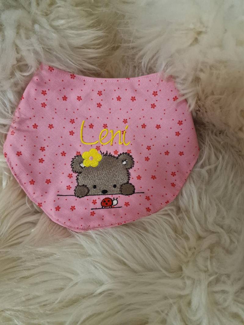 Halstuch Lätzchen Bär Marienkäfer Mit Namen W236 von Etsy - DieWichtelstickerei