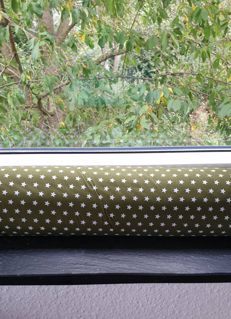 Zugluftkissen Zugluftstopper Zugluftschlange Sterne Oliv W4 von Etsy - DieWichtelstickerei